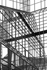 Fototapeta premium Spiegelung an einem Hochhaus in Frankfurt