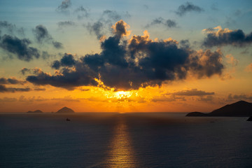 Landscape sunrise on Hon Chong cape, Nha Trang, Vietnam