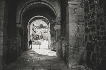 gothic man in the old castle