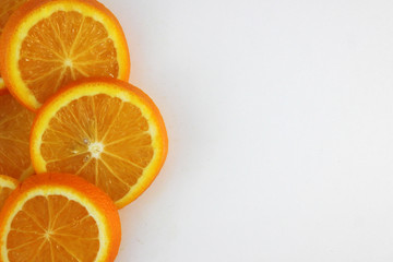 Fototapeta na wymiar orange on a white background