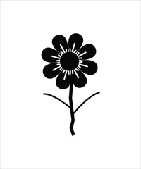 flower plant flat icon,simple design flower icon.