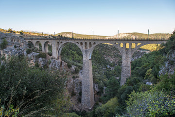 Naklejka na ściany i meble Varda railway bridge in Karaisalı town of Adana, Turkey