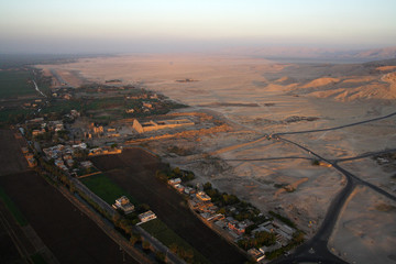 
Balloon landscapes in Egypt at sunrise