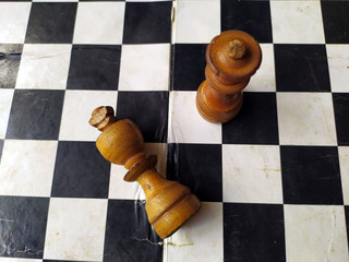chess board game for ideas and competition and strategy, business success concept