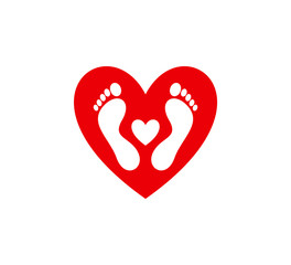 Love Foot logo vector template, Creative of Foot logo design concepts