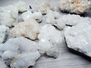 geological set crystals and minerals semigem stones