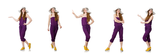 Woman isolated on the white background