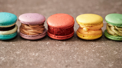 colorful macaroons