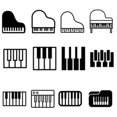 Piano icon vector ilustration template