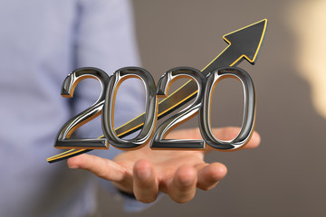 the 2020 business year up goals and  success illustration
