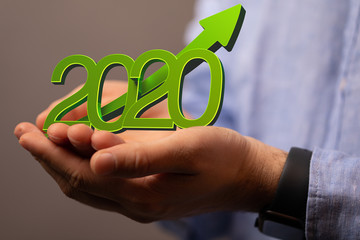 the 2020 business year up goals and  success illustration