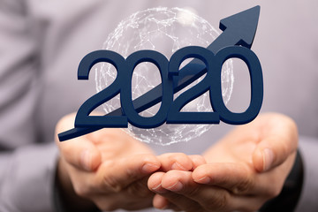 the 2020 business year up goals and  success illustration