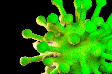 symbolic virus closeup