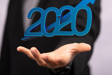 the 2020 business year up goals and  success illustration