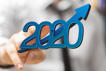 the 2020 business year up goals and  success illustration