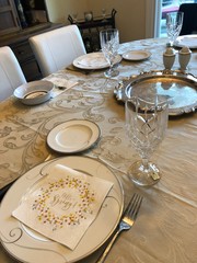 table setting at restaurant