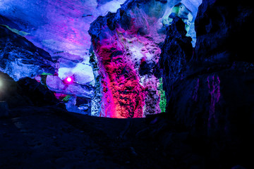 Karst caves in China. Karst scenery.