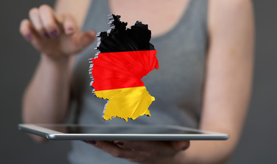 3D map of Germany. Map of Germany land