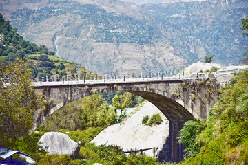 Ark Bridge over water stream in himachal