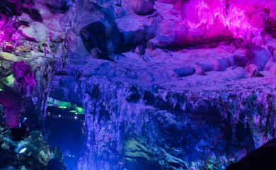 Karst caves in China. Karst scenery.