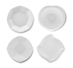 modern ceramic plate on white background