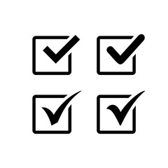 Check mark icon set, Check mark sign vector