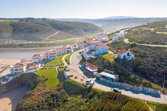 Aerial from Odeceixe in Alentejo Portugal