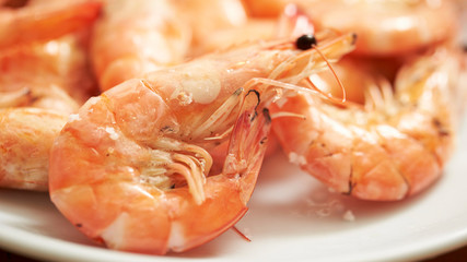fresh shrimp on a plate