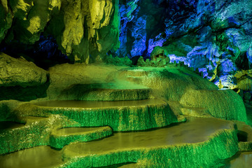 Karst caves in China. Karst scenery.