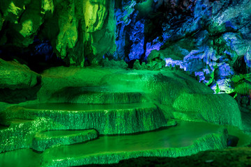 Karst caves in China. Karst scenery.