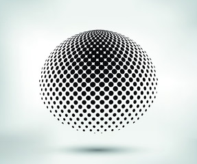 Abstract halftone logo design.