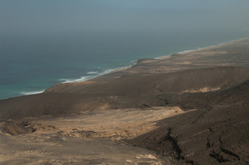 Coastline of Jandia in the island of Fuerteventura. Jandia Natural Park. Canary Islands. Spain.