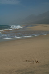 Beach of Cofete in Jandia. Jandia Natural Park. Fuerteventura. Canary Islands. Spain.