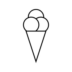 Ice cream icon vector illustration isolated on white background