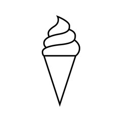 Ice cream icon vector illustration isolated on white background