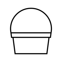 Ice cream icon vector illustration isolated on white background