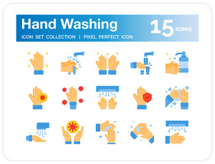 Hand Washing icons for web design, book, ads, app, project etc.