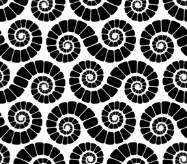 Vector geometric seamless pattern. Modern geometric background with spirals of stones.