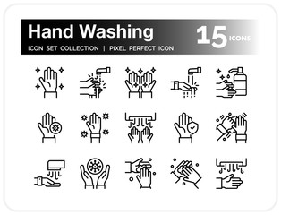 Hand Washing icons for web design, book, ads, app, project etc.