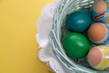 easter eggs in a bowl