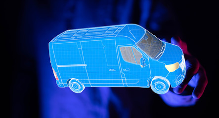 Transport Cardboard boxes, logistics and delivery concept digital  3d.