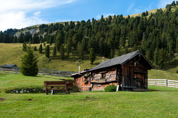 Dolomites, chalet in fassa valley