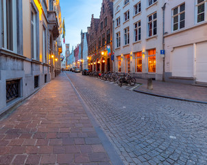 Brugge. Old medieval street.