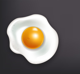 Egg vector realistic black background