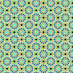 Seamless Islamic tile pattern, Ramadan, Alhambra