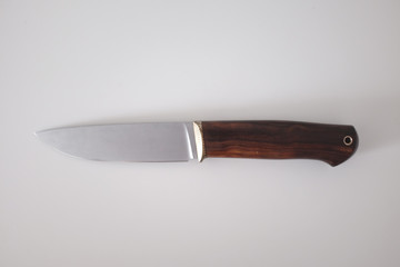 Handmade knife with wooden handle