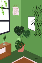 green plant in room vector