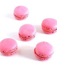 macaroons on a white background. Sweets. Suitable for advertising background.