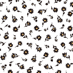 Seamless vector pattern of a beautiful flower,