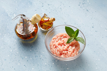 minced meat with spices